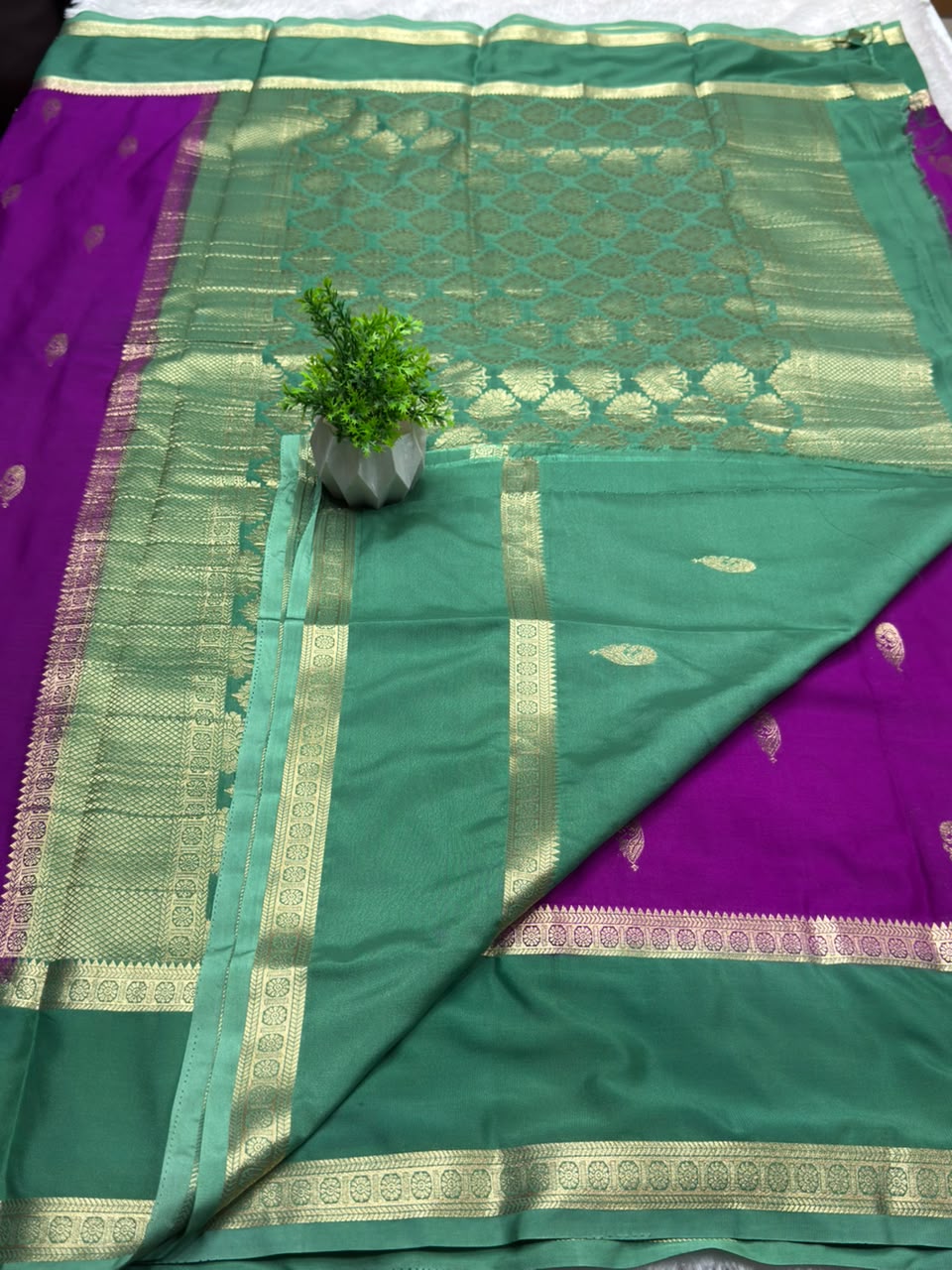 Rf Bentex Peacock Butta Cout Semi Crape