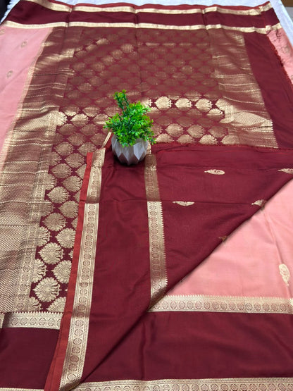 Rf Bentex Peacock Butta Cout Semi Crape