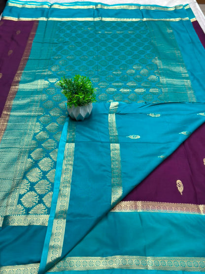 Rf Bentex Peacock Butta Cout Semi Crape