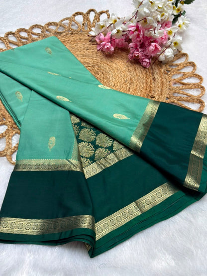 Rf Bentex Peacock Butta Cout Semi Crape