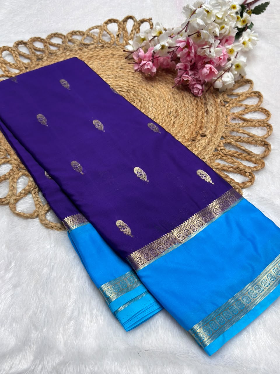 Rf Bentex Peacock Butta Cout Semi Crape