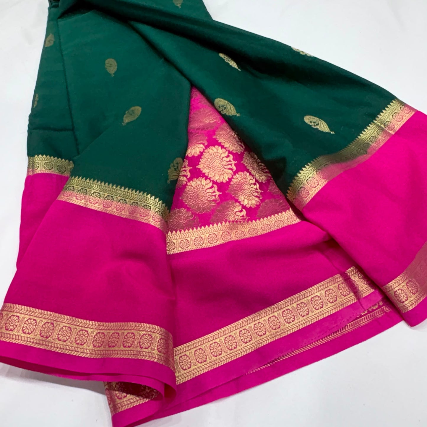 Rf Bentex Peacock Butta Cout Semi Crape
