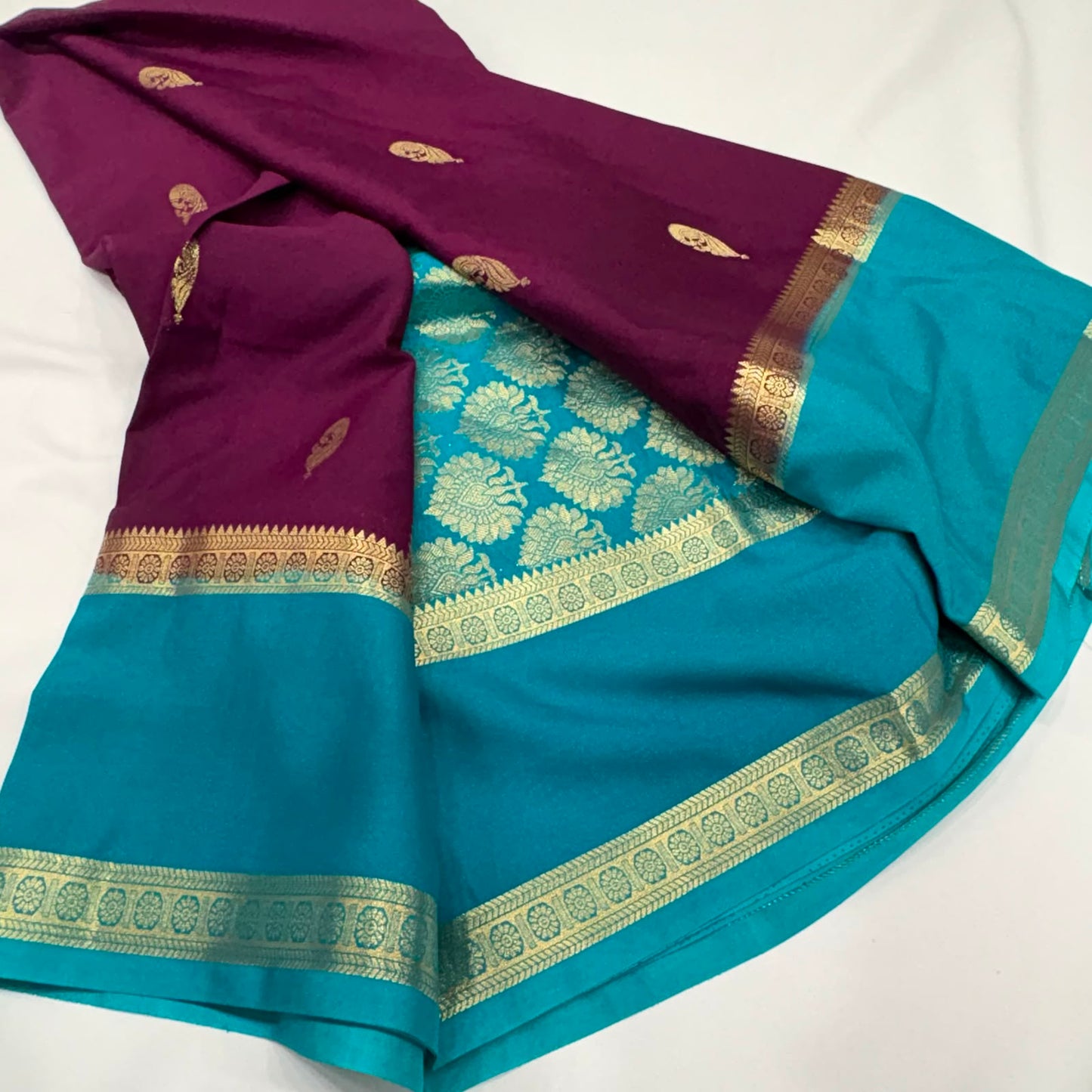 Rf Bentex Peacock Butta Cout Semi Crape