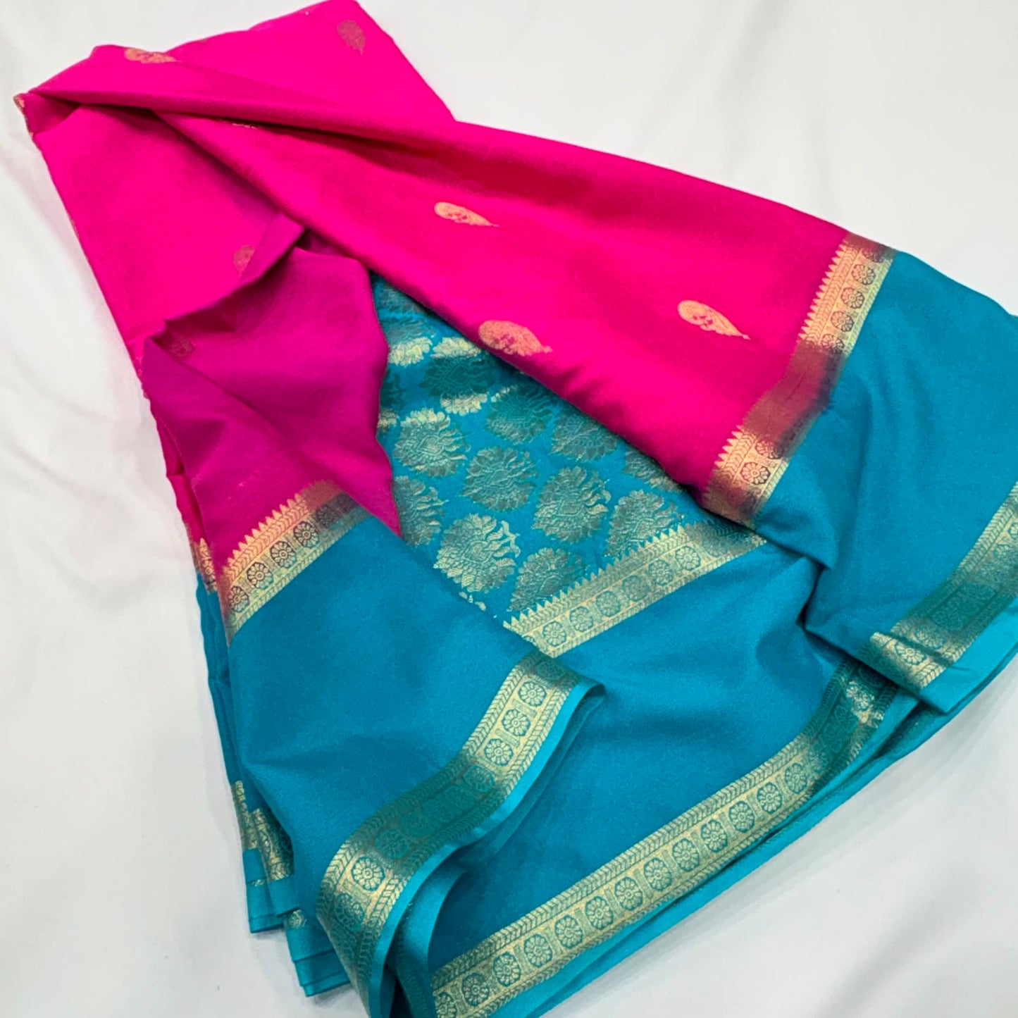 Rf Bentex Peacock Butta Cout Semi Crape