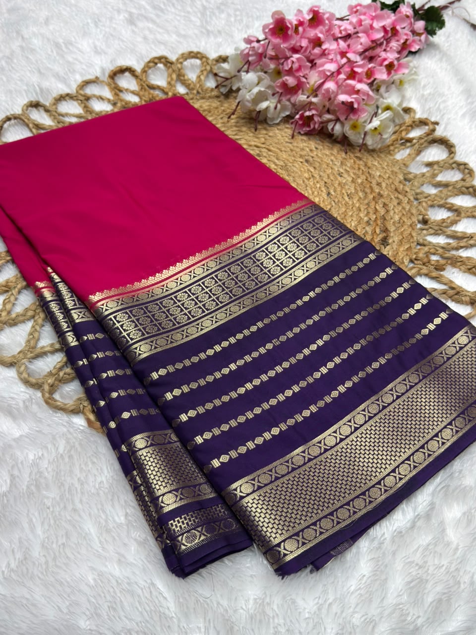 Premium Crepe with Contrast Border