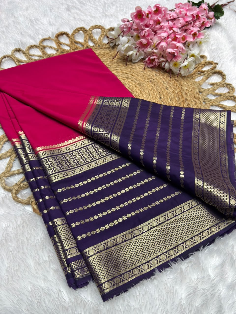 Premium Crepe with Contrast Border