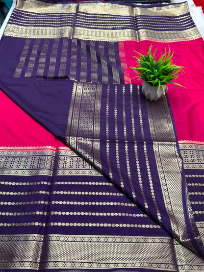 Premium Crepe with Contrast Border