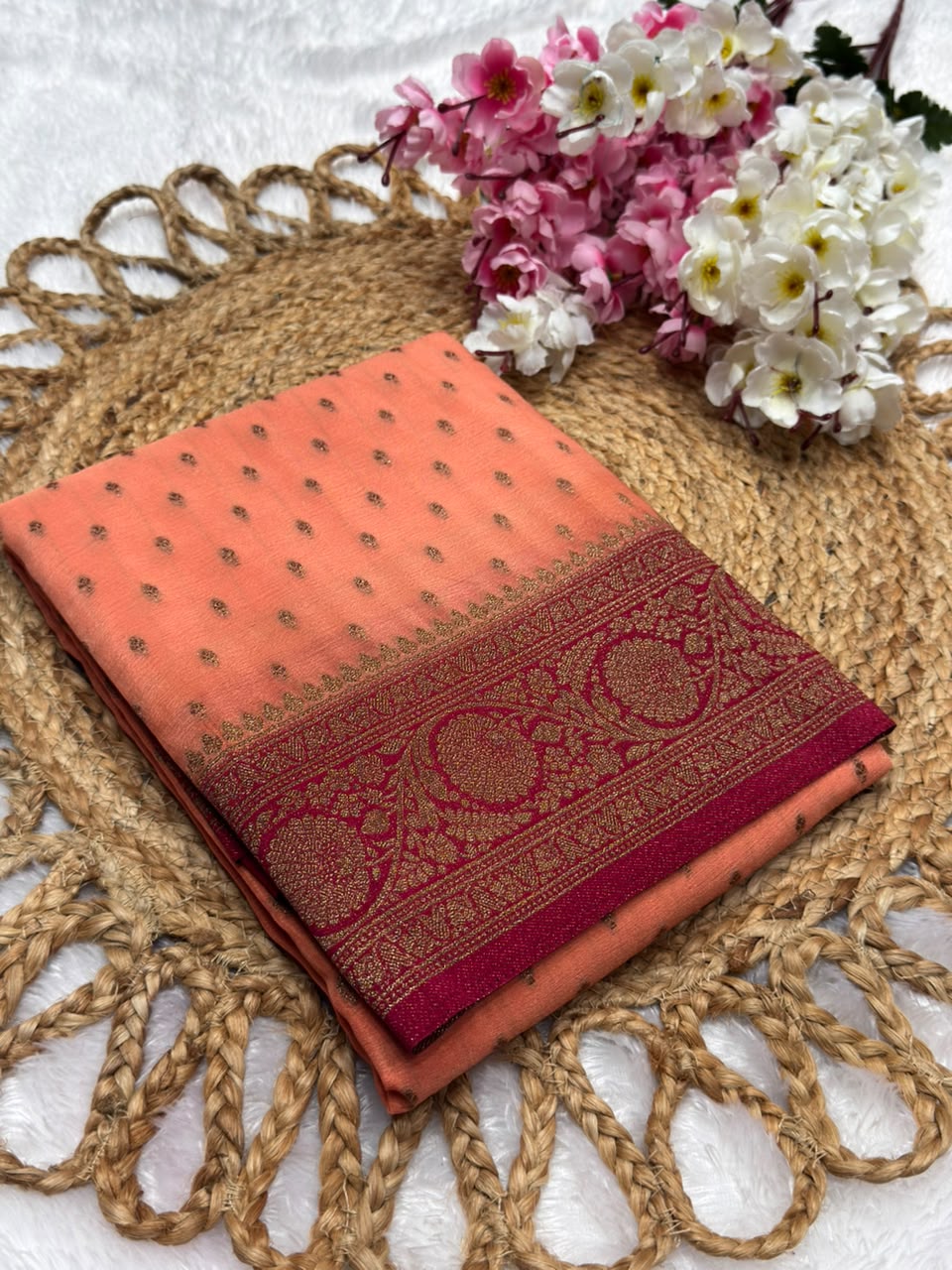 Khaddi Georgette Coco Zari
