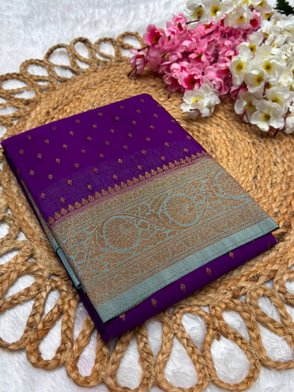 Khaddi Georgette Coco Zari