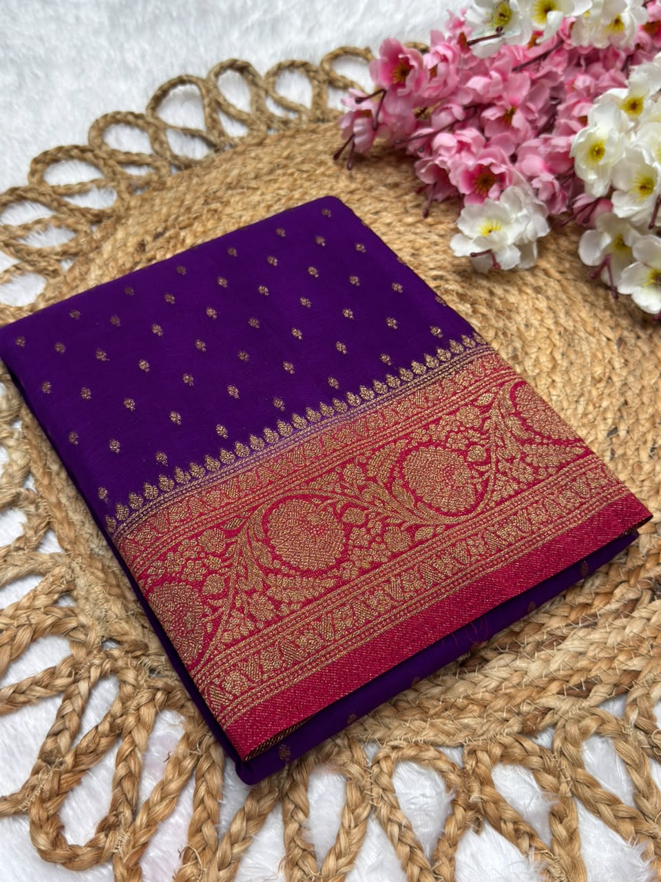 Khaddi Georgette Coco Zari