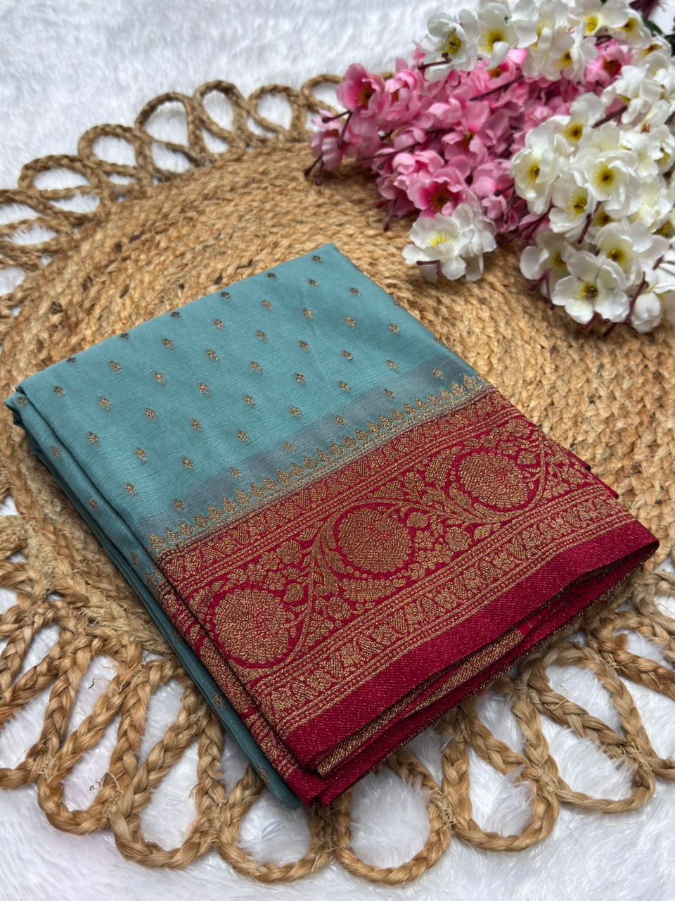 Khaddi Georgette Coco Zari