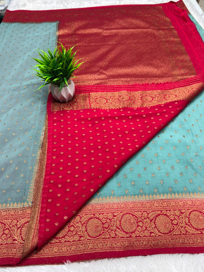 Khaddi Georgette Coco Zari