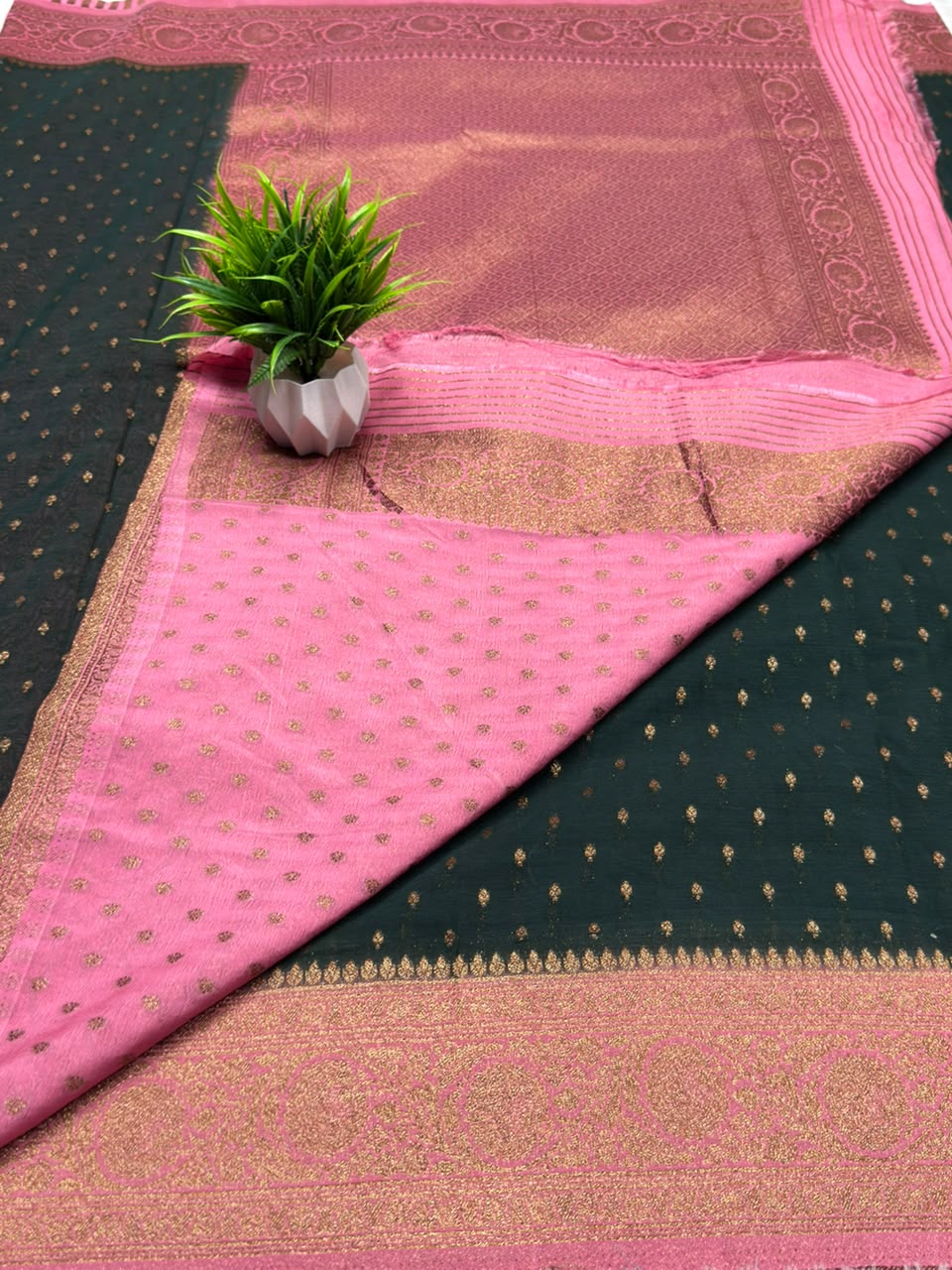 Khaddi Georgette Coco Zari