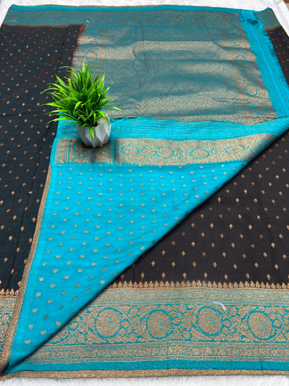 Khaddi Georgette Coco Zari