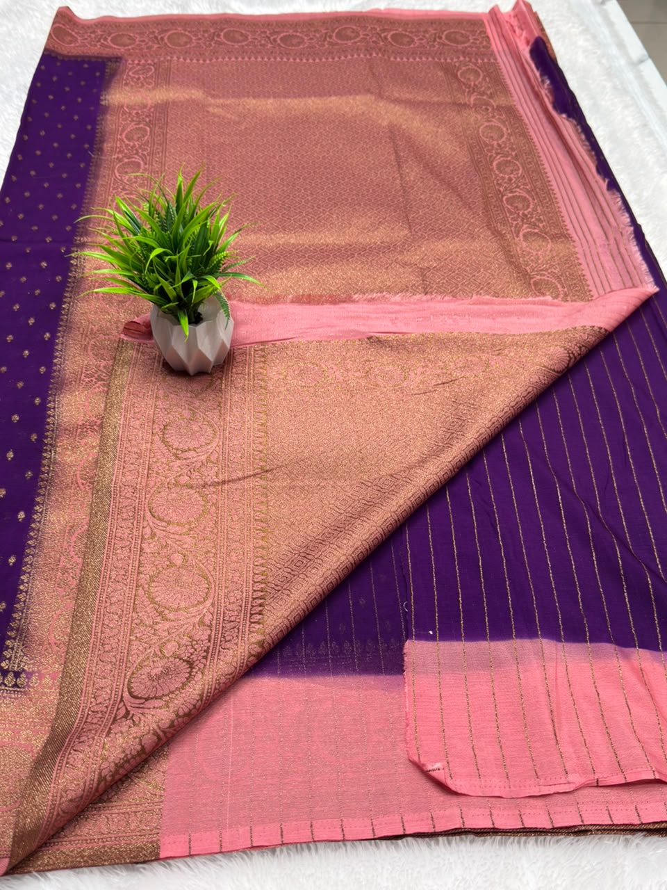 Khaddi Georgette Coco Zari