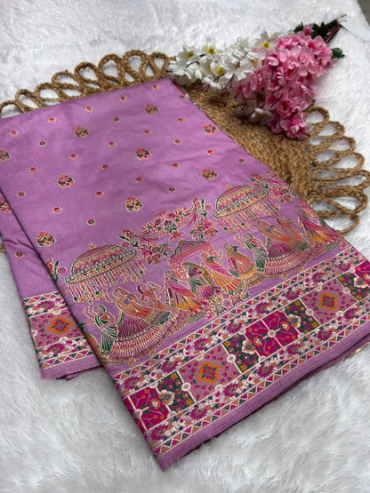 Pashmina Semi Silk Self