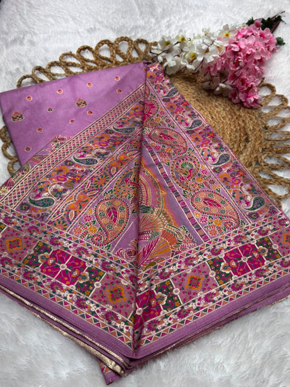 Pashmina Semi Silk Self