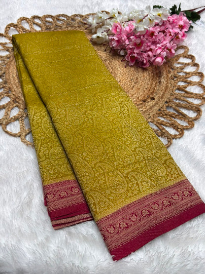 Premium Brocade Kerry Contrast