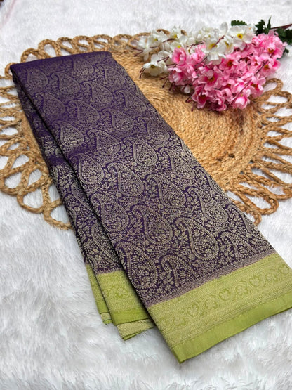 Premium Brocade Kerry Contrast