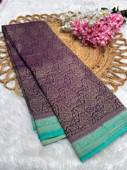 Premium Brocade Kerry Contrast
