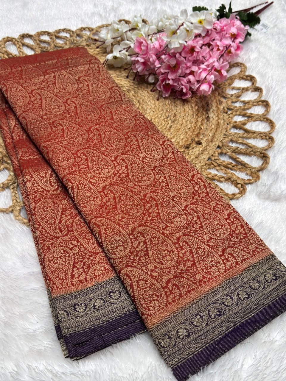 Premium Brocade Kerry Contrast