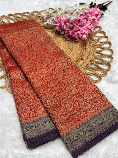 Premium Brocade Kerry Contrast