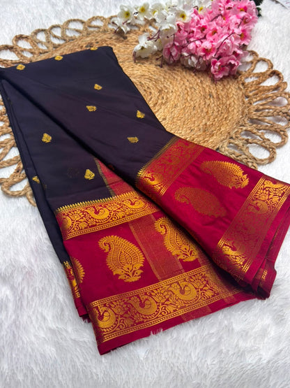 Premium Mysore Crepe Bentex Border