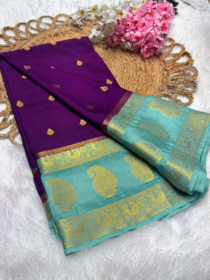 Premium Mysore Crepe Bentex Border
