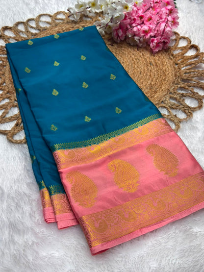 Premium Mysore Crepe Bentex Border