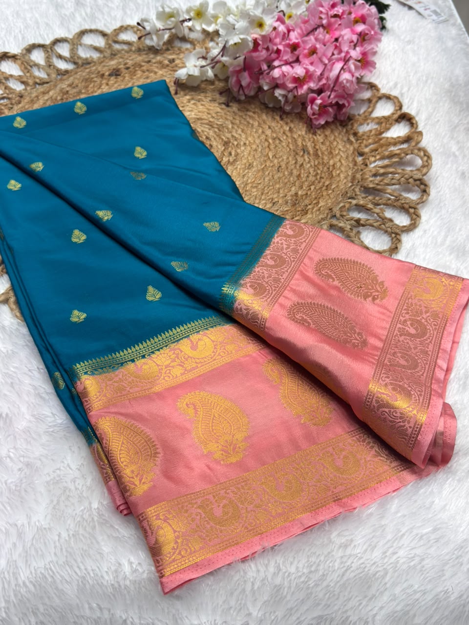 Premium Mysore Crepe Bentex Border