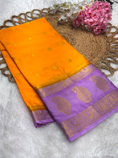 Premium Mysore Crepe Bentex Border