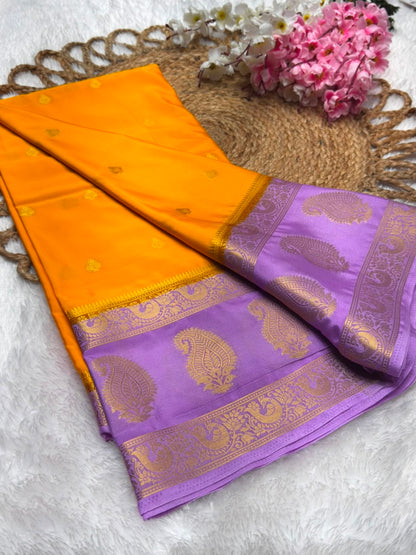 Premium Mysore Crepe Bentex Border
