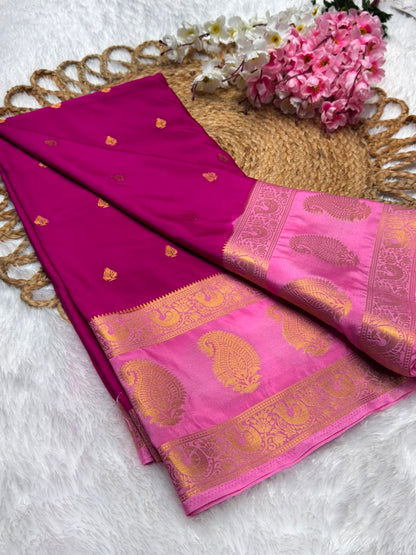 Premium Mysore Crepe Bentex Border