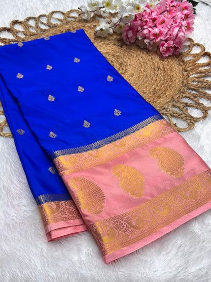 Premium Mysore Crepe Bentex Border