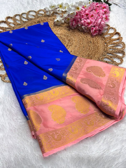 Premium Mysore Crepe Bentex Border