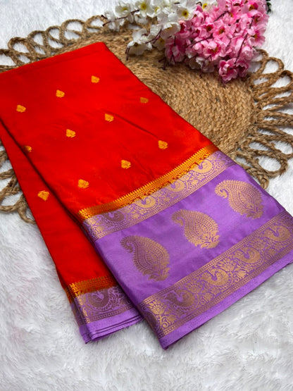 Premium Mysore Crepe Bentex Border