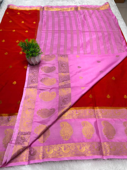 Premium Mysore Crepe Bentex Border
