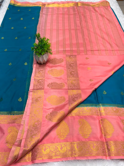 Premium Mysore Crepe Bentex Border