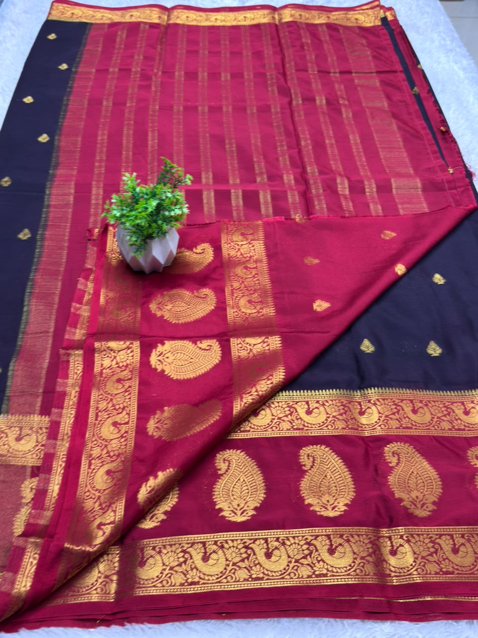 Premium Mysore Crepe Bentex Border