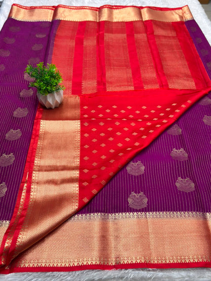 GandaBerunda Stripes Crepe Contrast