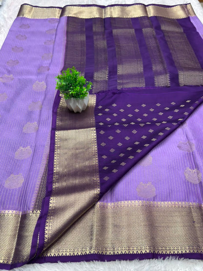 GandaBerunda Stripes Crepe Contrast