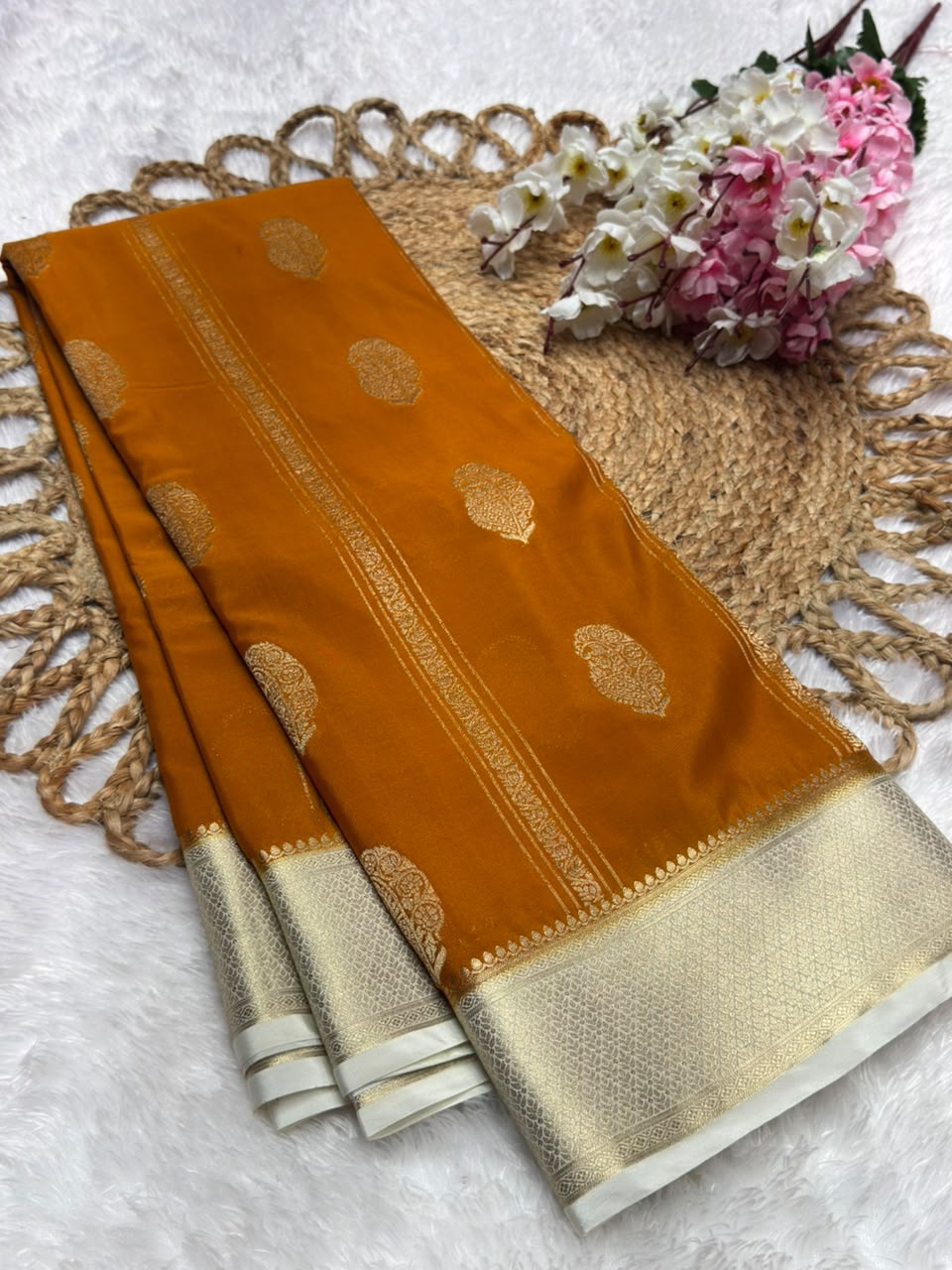Premium Wrinkle Crepe Mango Butta