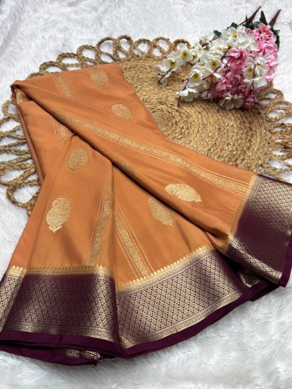 Premium Wrinkle Crepe Mango Butta