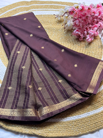 Mysore Crepe Silk Piping Border
