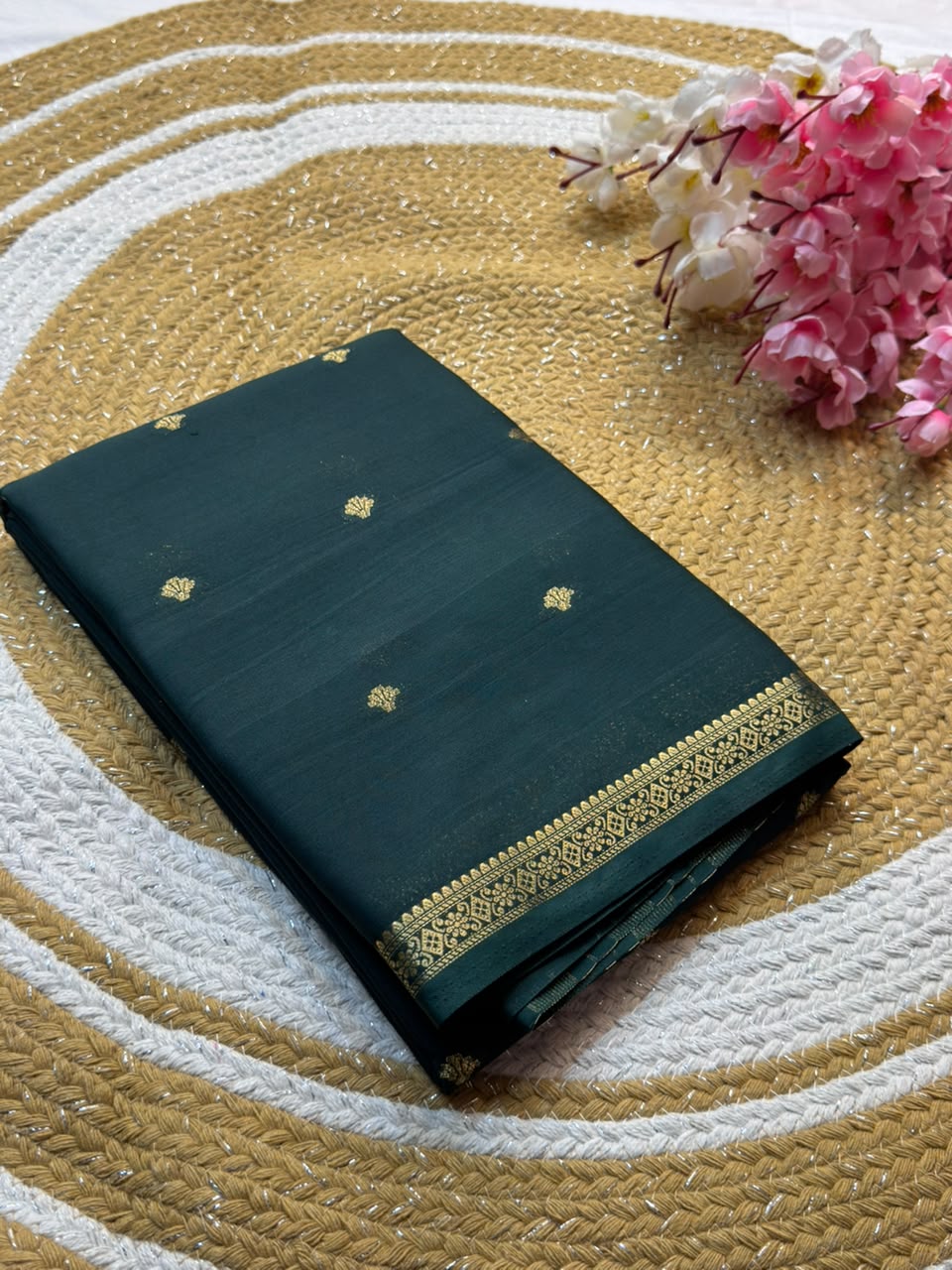 Mysore Crepe Silk Piping Border