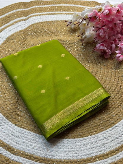 Mysore Crepe Silk Piping Border
