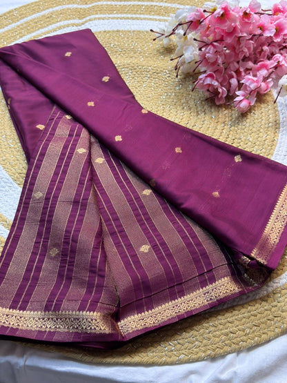 Mysore Crepe Silk Piping Border