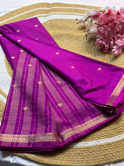 Mysore Crepe Silk Piping Border