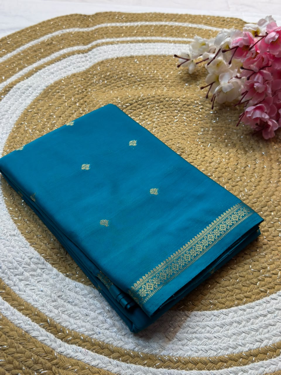 Mysore Crepe Silk Piping Border