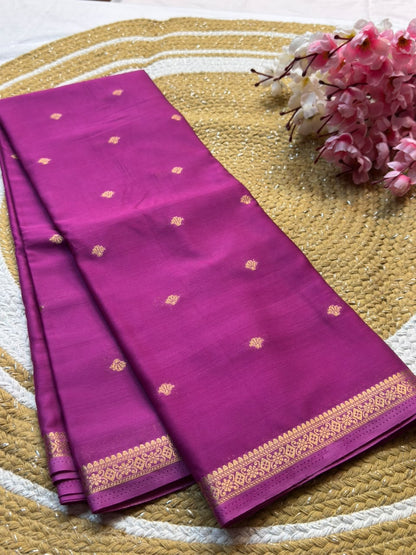 Mysore Crepe Silk Piping Border